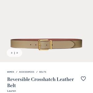 Ralph Lauren - Reversible Crosshatch Leather Belt
